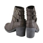 Milwaukee Leather MBL9406 Women’s Stone Grey 3-Buckle Leather Boots with Platform Heel - Image 7