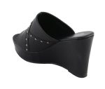 Milwaukee Leather MBL9407 Women’s Black Open Toe Fashion Casual Wedge Sandals with Studs - Image 6