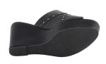 Milwaukee Leather MBL9407 Women’s Black Open Toe Fashion Casual Wedge Sandals with Studs - Image 2