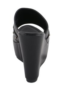 Milwaukee Leather MBL9408 Women’s Black Open Toe Fashion Casual Platform Wedges with Rivet Details - Image 9