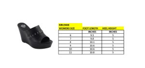 Milwaukee Leather MBL9408 Women’s Black Open Toe Fashion Casual Platform Wedges with Rivet Details - Image 3