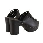 Milwaukee Leather MBL9410 Women’s Black Open Toe Fashion Casual Platform Wedges with Studs - Image 2