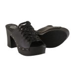 Milwaukee Leather MBL9410 Women’s Black Open Toe Fashion Casual Platform Wedges with Studs - Image 4