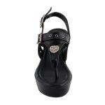 Milwaukee Leather MBL9411 Women’s Black Wedge Fashion Casual Sandals with Buckled Straps - Image 10