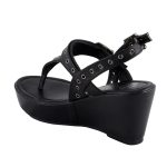 Milwaukee Leather MBL9411 Women’s Black Wedge Fashion Casual Sandals with Buckled Straps - Image 5