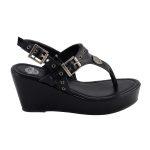 Milwaukee Leather MBL9411 Women’s Black Wedge Fashion Casual Sandals with Buckled Straps - Image 8