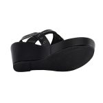 Milwaukee Leather MBL9411 Women’s Black Wedge Fashion Casual Sandals with Buckled Straps - Image 9