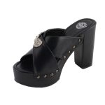 Milwaukee Leather MBL9412 Women’s Open Toe Fashion Casual Clogs with Buckle Cross Strap - Image 5