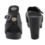 Milwaukee Leather MBL9412 Women’s Open Toe Fashion Casual Clogs with Buckle Cross Strap - Image 2