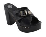 Milwaukee Leather MBL9412 Women’s Open Toe Fashion Casual Clogs with Buckle Cross Strap - Image 4