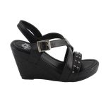 Milwaukee Leather MBL9413 Women’s Black Triple Strap Studded Fashion Casual Wedge Sandal - Image 9