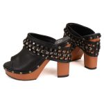 Milwaukee Leather MBL9415 Women’s Black Peep-Toe Platform Fashion Casual Clog with Wrap Around Studding - Image 6