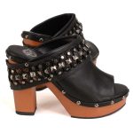 Milwaukee Leather MBL9415 Women’s Black Peep-Toe Platform Fashion Casual Clog with Wrap Around Studding - Image 9
