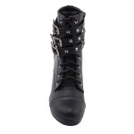 Milwaukee Leather MBL9417 Women’s Black Lace-Up Fashion Boots with Triple Strap Studded Accents - Image 3