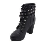 Milwaukee Leather MBL9417 Women’s Black Lace-Up Fashion Boots with Triple Strap Studded Accents - Image 4