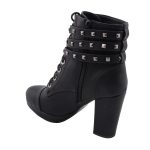 Milwaukee Leather MBL9417 Women’s Black Lace-Up Fashion Boots with Triple Strap Studded Accents - Image 6