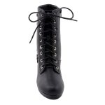 Milwaukee Leather MBL9418 Women’s Black Lace-Up Fashion Boots with Studded Accents and Platform Heel - Image 3