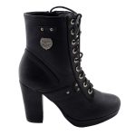 Milwaukee Leather MBL9418 Women’s Black Lace-Up Fashion Boots with Studded Accents and Platform Heel - Image 9