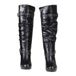 Milwaukee Leather MBL9419 Women’s Tall Premium Black Platform Fashion Casual Boots with Slouch Shaft - Image 7