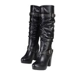 Milwaukee Leather MBL9419 Women’s Tall Premium Black Platform Fashion Casual Boots with Slouch Shaft - Image 3