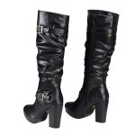 Milwaukee Leather MBL9419 Women’s Tall Premium Black Platform Fashion Casual Boots with Slouch Shaft - Image 5
