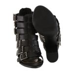 Milwaukee Leather MBL9420 Women’s Black Fashion Casual Sandal with  Straps and Block Heel - Image 4
