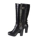Milwaukee Leather MBL9422 Women’s Tall Black Studded Strap Fashion Casual Boots with Platform Heel - Image 4