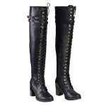 Milwaukee Leather MBL9424 Women’s Black Above the Knee Lace-Up Fashion Casual Boots - Image 2