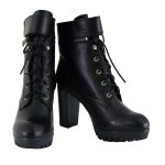 Milwaukee Leather MBL9425 Women’s Black Lace-Up Fashion Boots with Double Height Option - Image 2