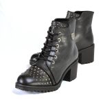 Milwaukee Leather MBL9426 Women’s Distress Black Rocker Fashion Boots with Studded Instep - Image 4
