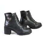 Milwaukee Leather MBL9426 Women’s Distress Black Rocker Fashion Boots with Studded Instep - Image 9