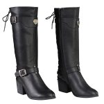 Milwaukee Leather MBL9427 Women’s Black Tall Fashion Casual Boots with Back End Lacing - Image 2