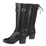 Milwaukee Leather MBL9427 Women’s Black Tall Fashion Casual Boots with Back End Lacing - Image 6