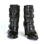 Milwaukee Leather MBL9428 Women’s Black Buckle Up Fashion Boots with Studded Bling - Image 2
