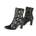 Milwaukee Leather MBL9428 Women’s Black Buckle Up Fashion Boots with Studded Bling - Image 4