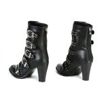 Milwaukee Leather MBL9428 Women’s Black Buckle Up Fashion Boots with Studded Bling - Image 5