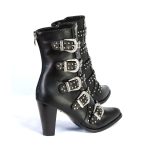 Milwaukee Leather MBL9428 Women’s Black Buckle Up Fashion Boots with Studded Bling - Image 7