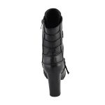 Milwaukee Leather MBL9431 Women’s Black Lace-Up Fashion Boots with Block Heel and Buckle Strap - Image 7