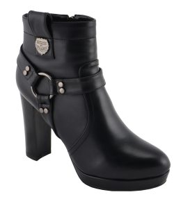 Milwaukee Leather MBL9432 Women’s Black Harness Ankle Fashion Boots with Block Heel - Image 10