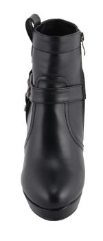 Milwaukee Leather MBL9432 Women’s Black Harness Ankle Fashion Boots with Block Heel - Image 9
