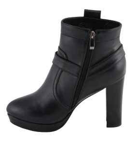 Milwaukee Leather MBL9432 Women’s Black Harness Ankle Fashion Boots with Block Heel - Image 7