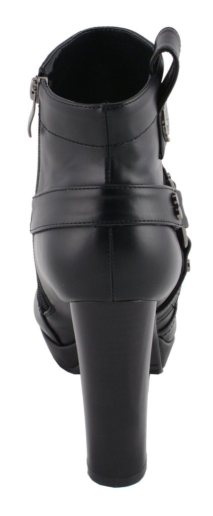 Milwaukee Leather MBL9432 Women’s Black Harness Ankle Fashion Boots with Block Heel - Image 5