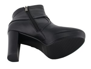 Milwaukee Leather MBL9432 Women’s Black Harness Ankle Fashion Boots with Block Heel - Image 2