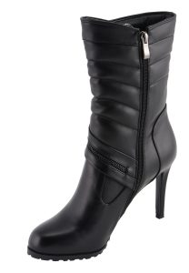 Milwaukee Leather MBL9434 Women’s Black High Heel Fashion Casual Boots with Zipper Accents - Image 8