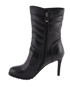 Milwaukee Leather MBL9434 Women’s Black High Heel Fashion Casual Boots with Zipper Accents - Image 7