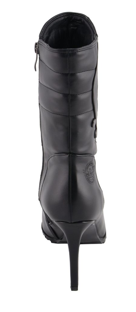 Milwaukee Leather MBL9434 Women’s Black High Heel Fashion Casual Boots with Zipper Accents - Image 5