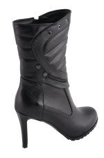 Milwaukee Leather MBL9434 Women’s Black High Heel Fashion Casual Boots with Zipper Accents - Image 4