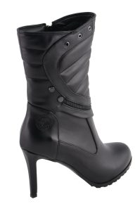 Milwaukee Leather MBL9434 Women’s Black High Heel Fashion Casual Boots with Zipper Accents - Image 4