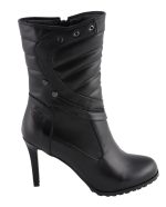 Milwaukee Leather MBL9434 Women’s Black High Heel Fashion Casual Boots with Zipper Accents - Image 3