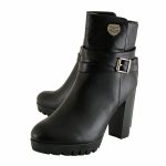 Milwaukee Performance MBL9435 Women’s Black Double Strap Side Zipper Boots with Platform Heel - Image 5